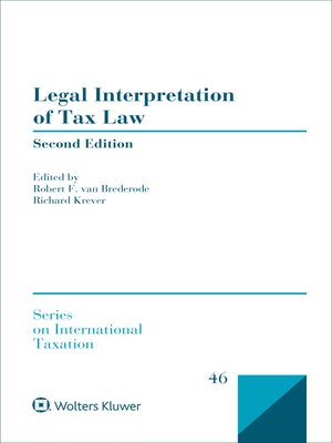 cover image of Legal Interpretation of Tax Law